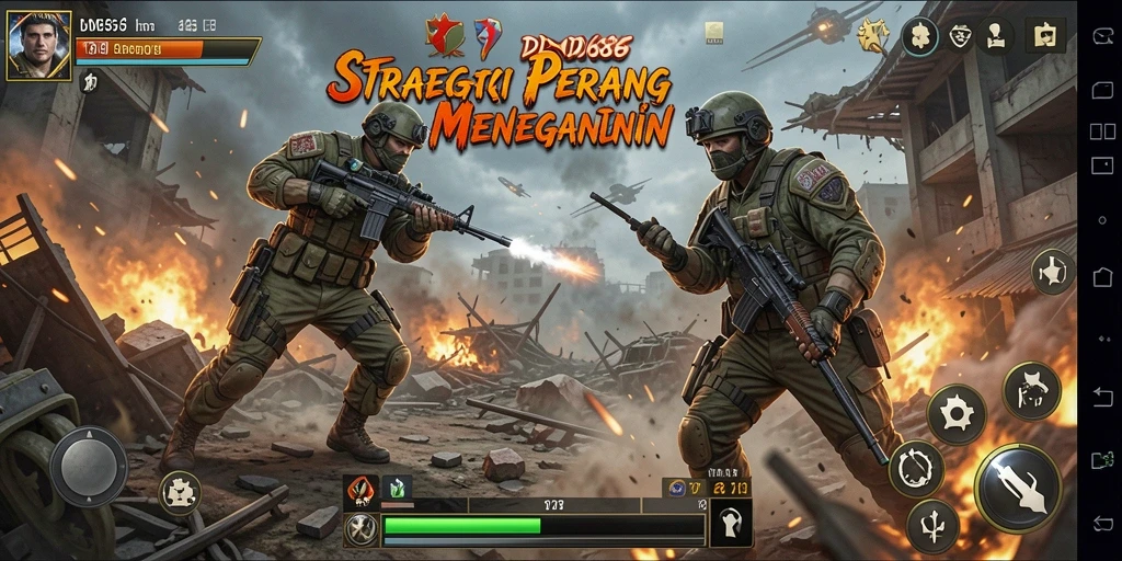 Screenshot dari gameplay menegangkan DMD686 dengan strategi yang cermat.