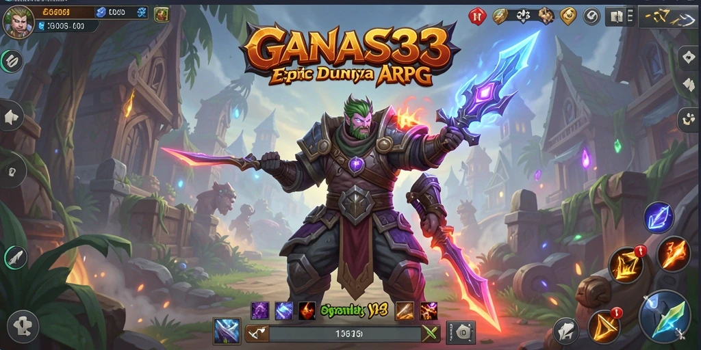 Tampilkan aksi seru dalam permainan ARPG yang mendebarkan.