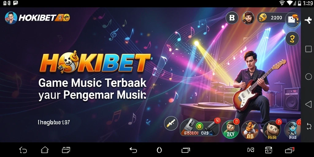 Screenshot utama HOKIBET menampilkan gameplay seru dengan banyak pilihan lagu.