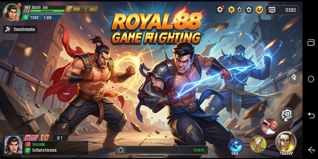 Screenshot gameplay ROYAL88 menampilkan serunya pertarungan antar karakter.