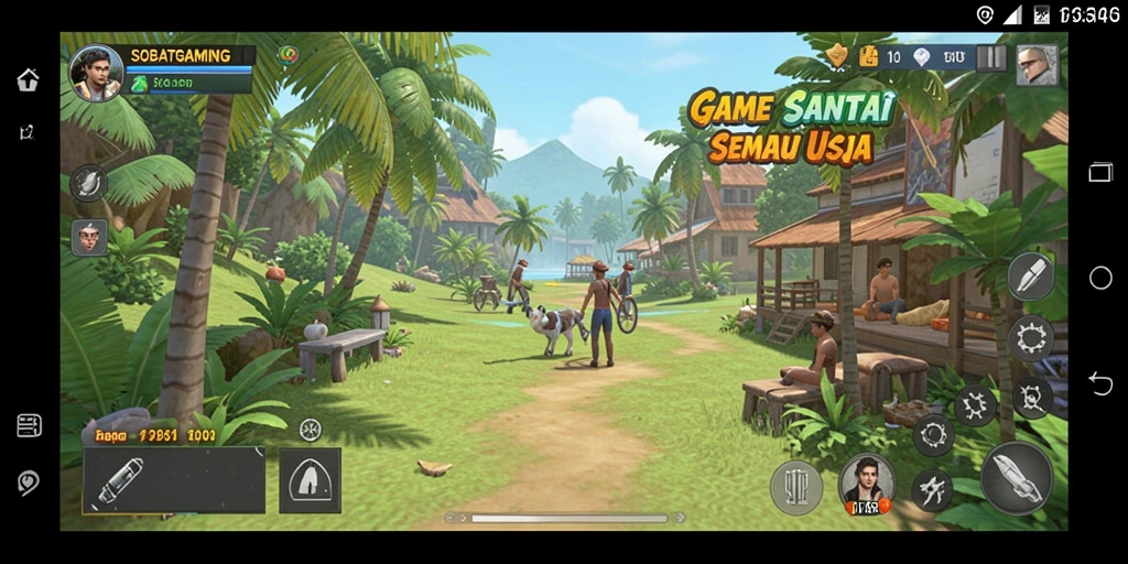 Tangkapan layar dari gameplay SOBATGAMING yang ceria dan interaktif.